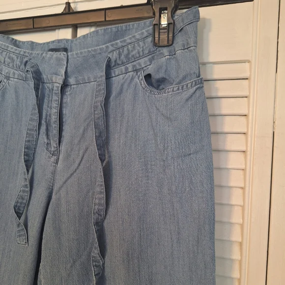 J. Jill Drawstring Waist Wide Leg Lightweight Jeans Sz 14P *H - Picture 5 of 8